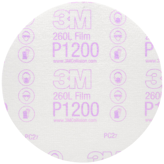 3M Hookit Finishing Film Discs, 00968 - 1200 grit, 6" (box of 100)