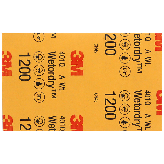 3M Wetordry Sandpaper, 02022 - 1200 grit, 5.5" x 9" (50 sheets)