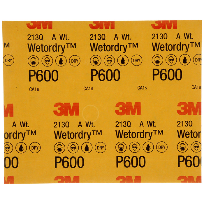 3M Wetordry Sandpaper, 02036 - 600 grit, 9" x 11" (50 sheets)