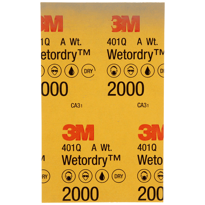 3M Wetordry Sandpaper, 02044 - 2000 grit, 5.5" x 9" (50 sheets)
