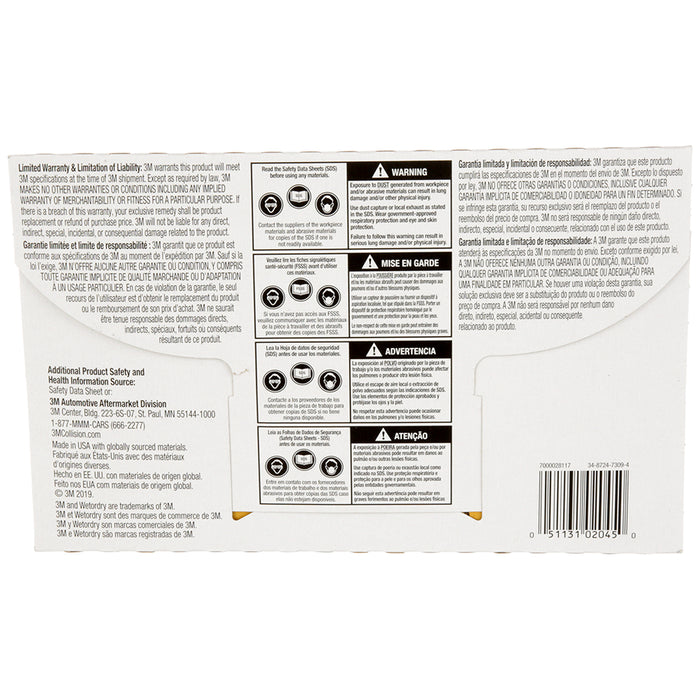 3M Wetordry Sandpaper, 02045 - 2500 grit, 5.5" x 9" (50 sheets)