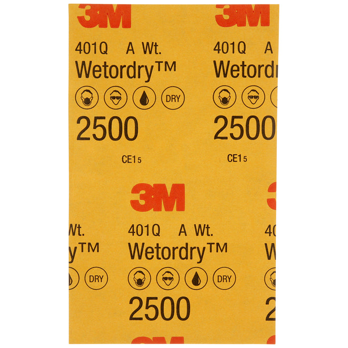 3M Wetordry Sandpaper, 02045 - 2500 grit, 5.5" x 9" (50 sheets)