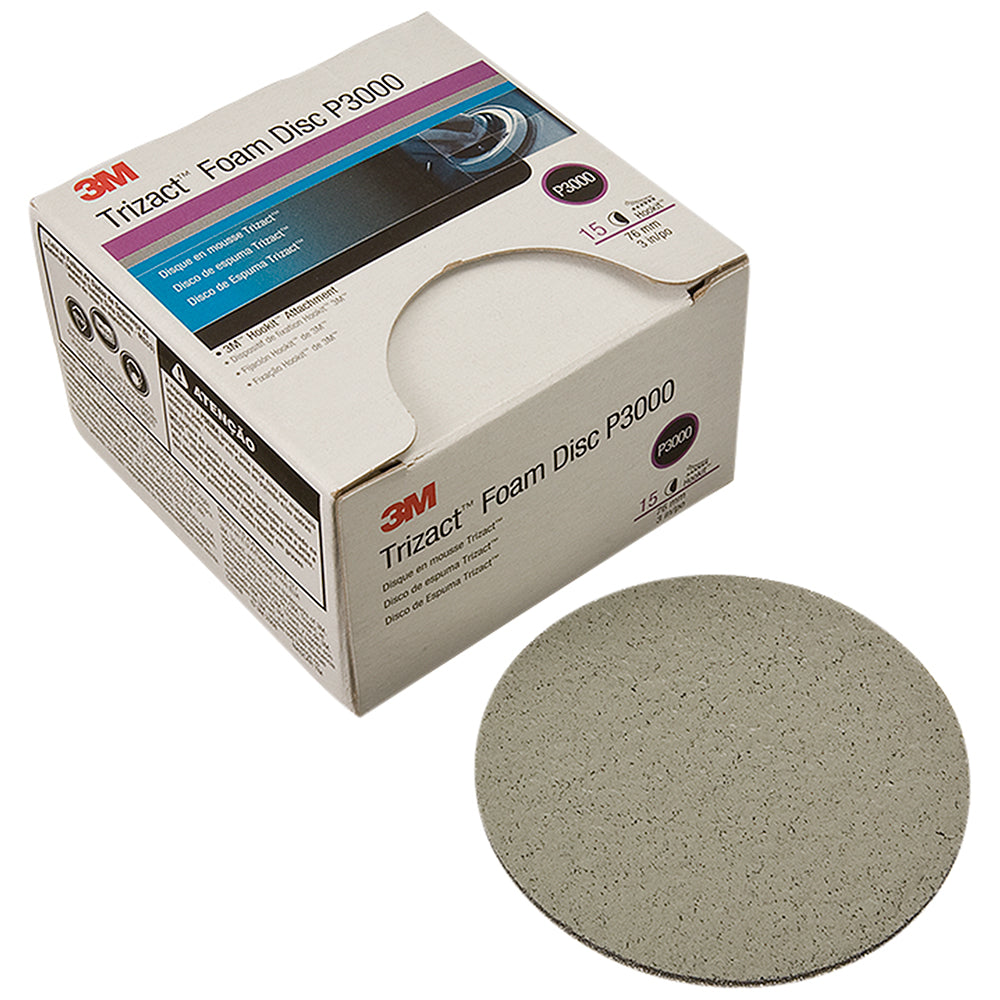 3M Trizact Hookit Foam Sanding Discs, 02087 - 3000 grit, 3