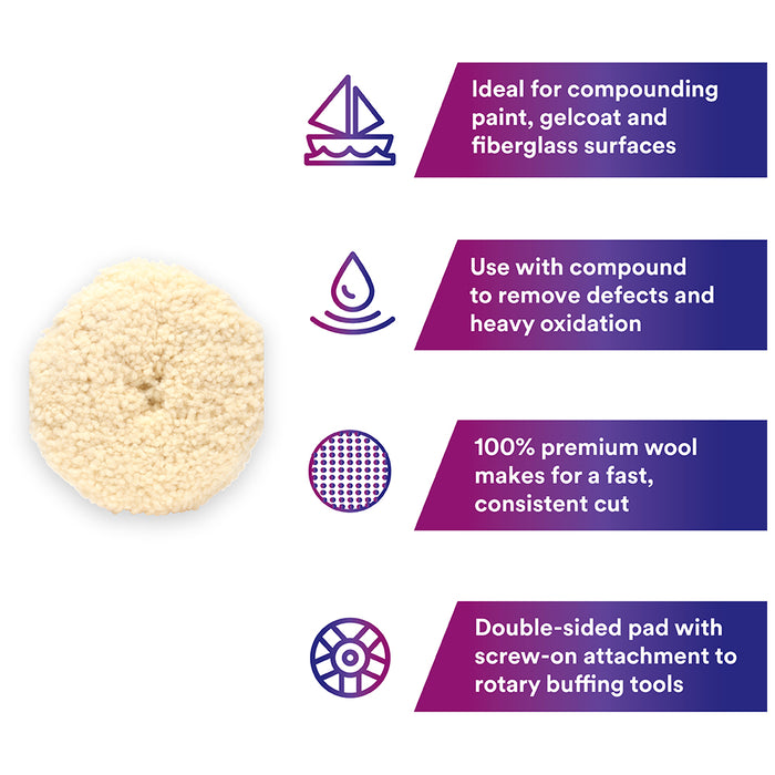 3M Wool Compounding Pad, 05703 - 8", Double Sided