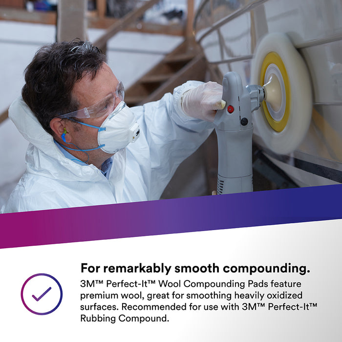 3M Perfect-It Wool Compounding Pad, 05719 - 9"