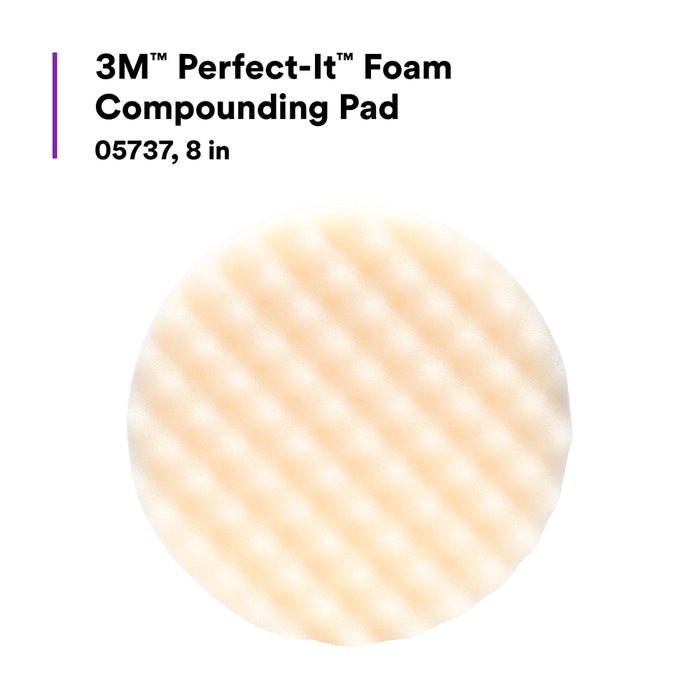 3M Perfect-It Foam Compounding Pad, 05737 - 8", White