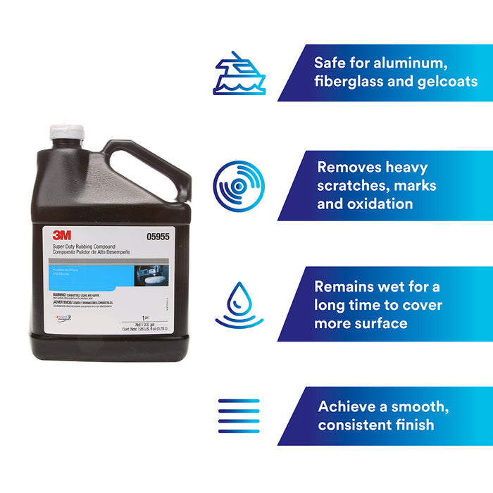 3M Super Duty Rubbing Compound, 05955 - 1 gal.
