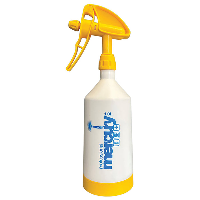 Kwazar Mercury Pro+ Spray Bottle, Dual Action Trigger - 1.0 Liter, Yellow