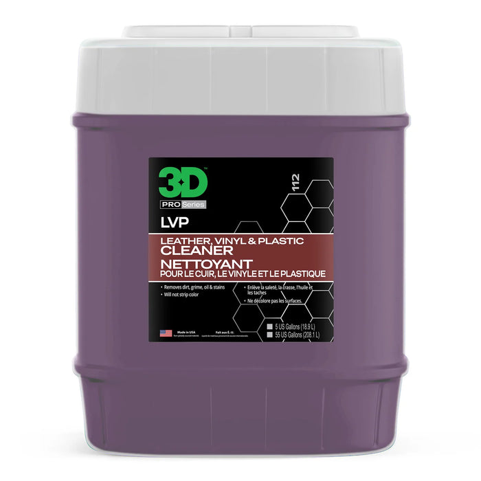 3D LVP Cleaner - Leather, Vinyl & Plastic Cleaner - 5 gal