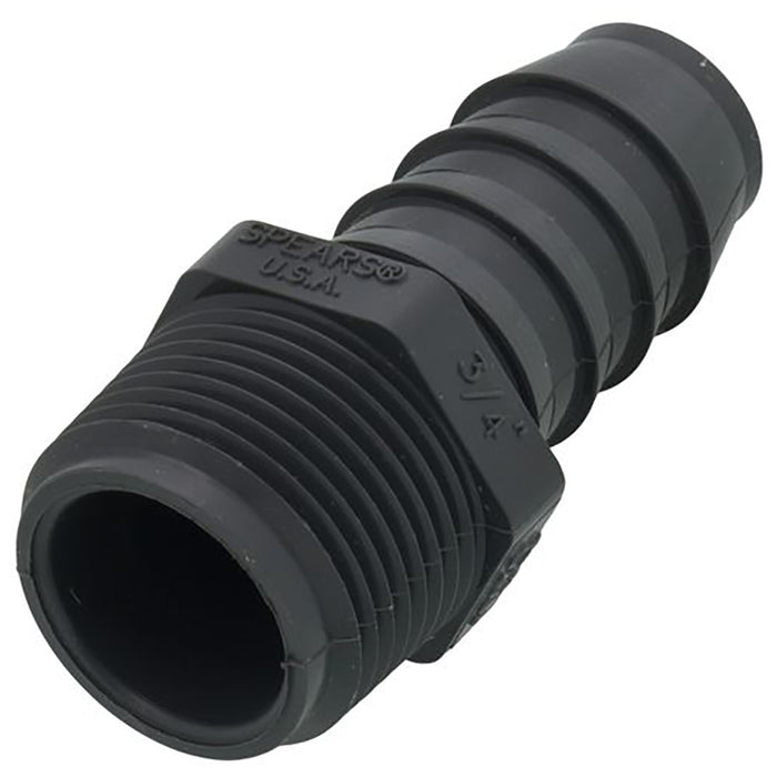 Ronco 3/4" Barb x 3/4" MIPT, PVC Hose Fitting