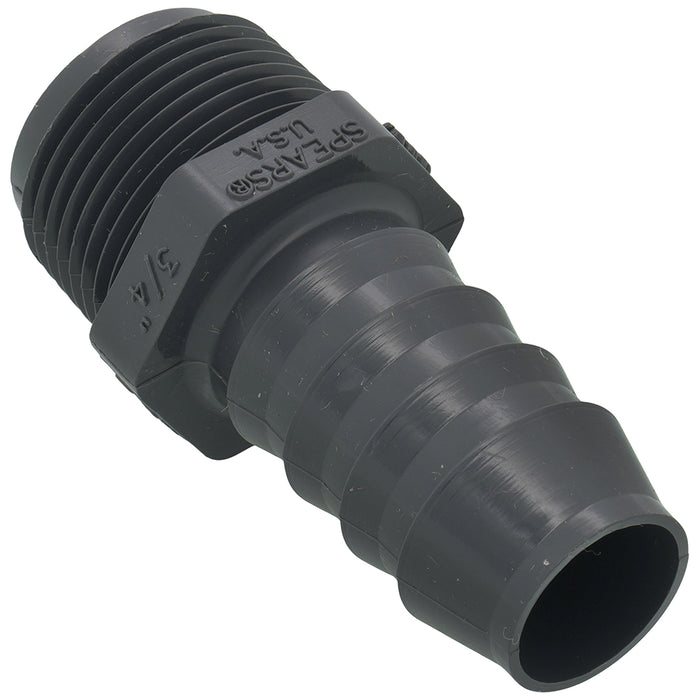 Ronco 3/4" Barb x 3/4" MIPT, PVC Hose Fitting