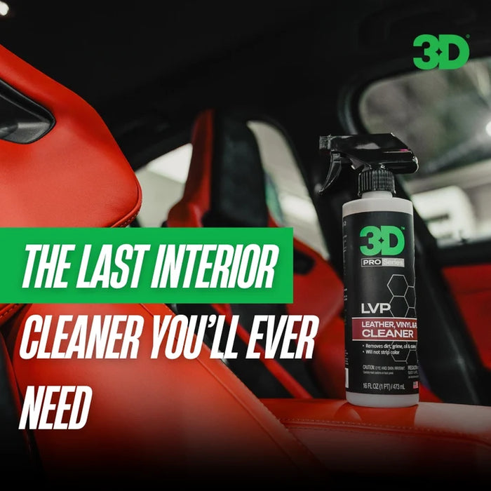 3D LVP Cleaner - Leather, Vinyl & Plastic Cleaner - 16 oz