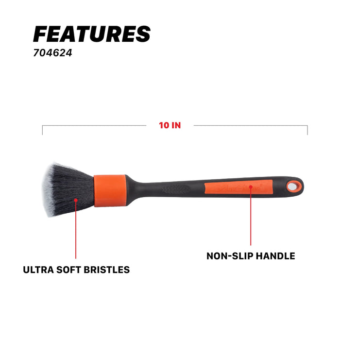 MaxShine Ever So Soft (ESS) Detailing Brush Set - Red (2-Pack)