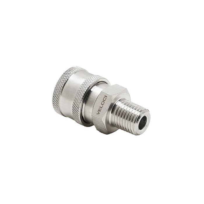 Veloci Stainless Steel QC Coupler - 1/4" MPT