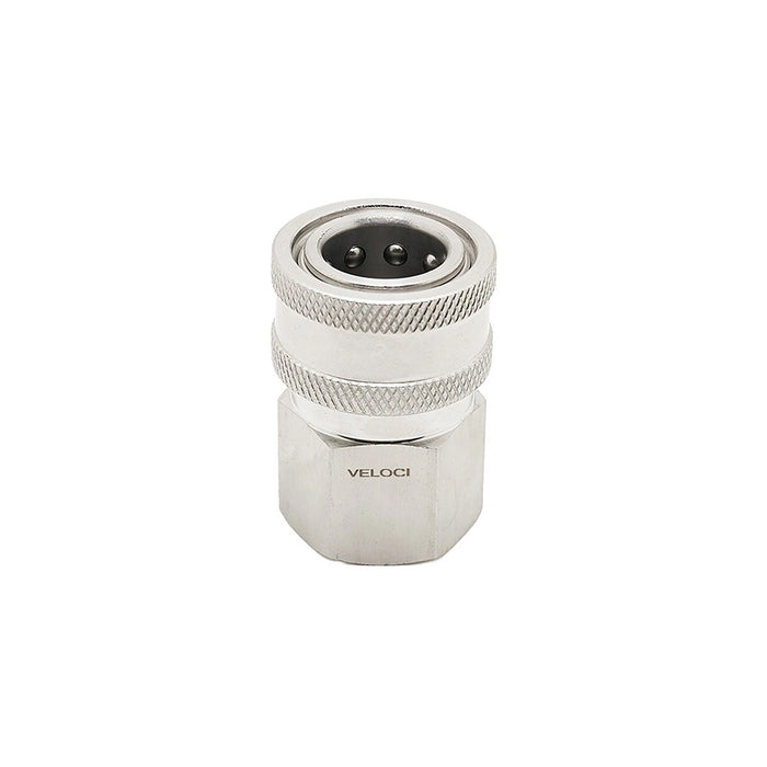 Veloci Stainless Steel QC Coupler - 1/2" FPT