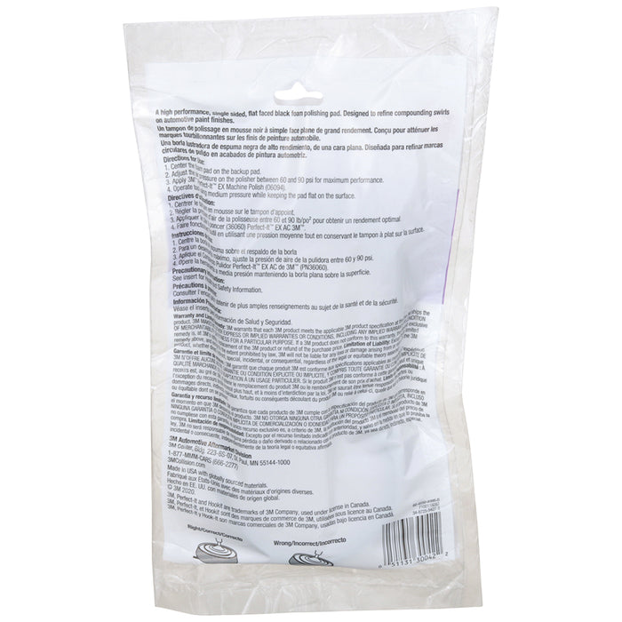 3M Perfect-It Foam Polishing Pad, 30042 - 4", Black (2 pack)