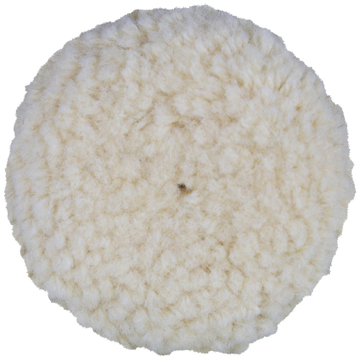 Buff and Shine Wool Cutting Pad - 3", White (2 pack)