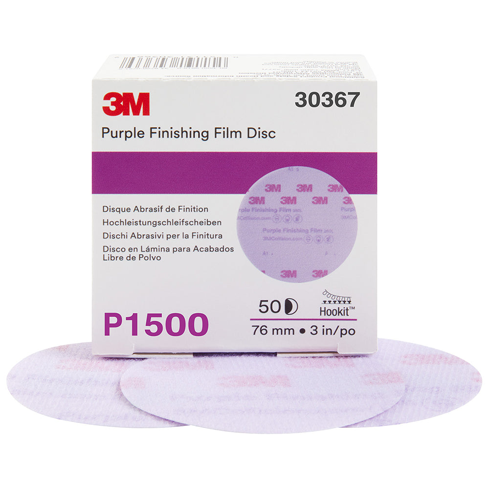 3M Purple Finishing Hookit Sanding Discs, 30367 - 3