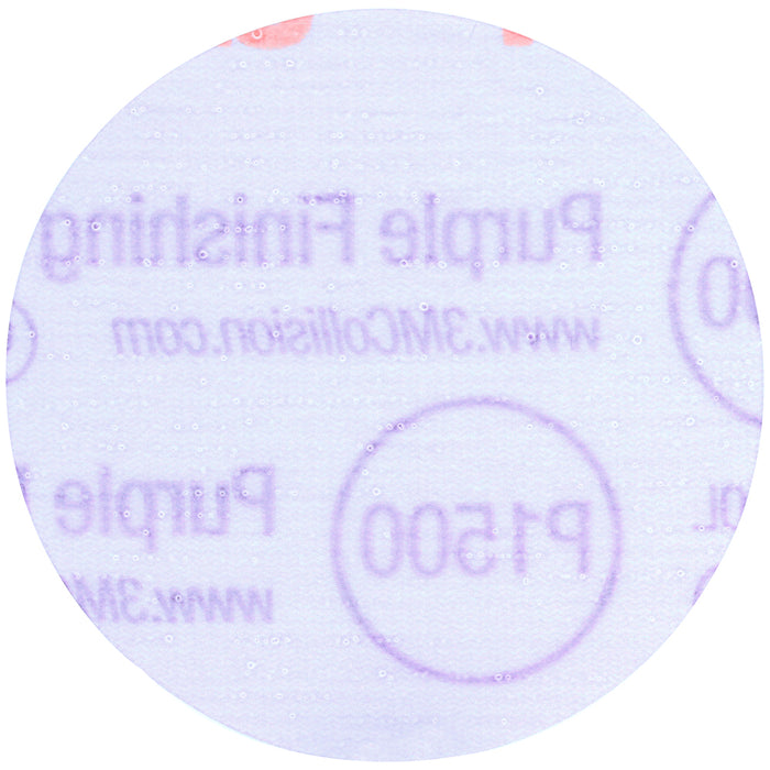 3M Purple Finishing Hookit Sanding Discs, 30367 - 3", 1500 grit (box of 50)