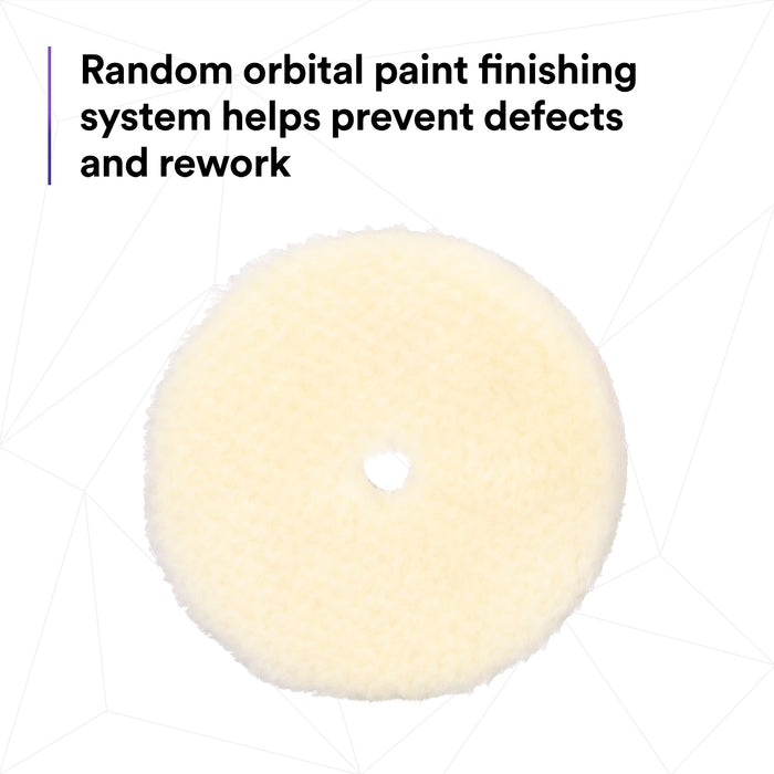 3M Perfect-It Random Orbital Coarse Wool Compounding Pad, 34120 - 5" White Wool (2 pack)