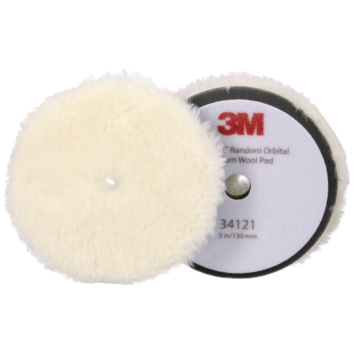 3M Perfect-It Random Orbital Medium Wool Compounding Pad, 34121 - 5" White Wool (2 pack)