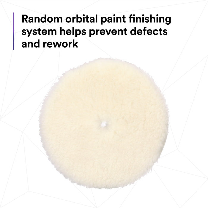 3M Perfect-It Random Orbital Medium Wool Compounding Pad, 34121 - 5" White Wool (2 pack)
