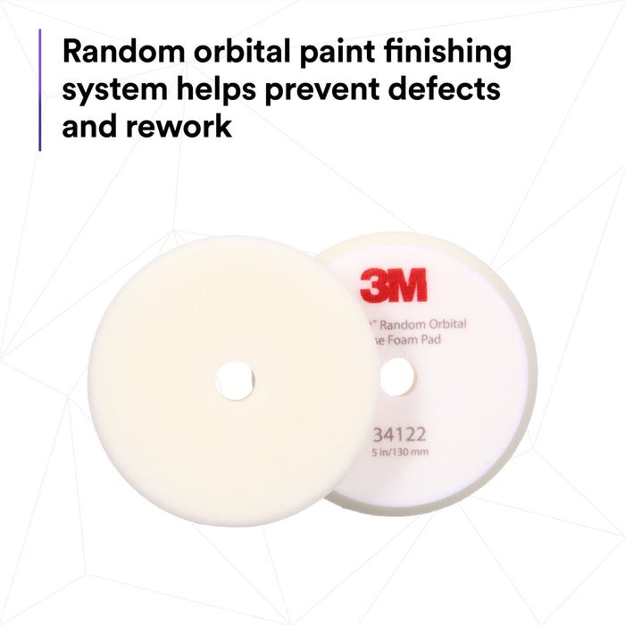 3M Perfect-It Random Orbital Foam Compounding Pad, 34122 - 5" White Foam (2 pack)