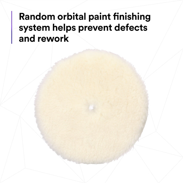 3M Perfect-It Random Orbital Medium Wool Compounding Pad, 34125 - 6" White Wool (2 pack)