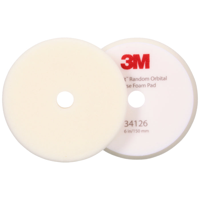 3M Perfect-It Random Orbital Foam Compounding Pad, 34126 - 6" White Foam (2 pack)