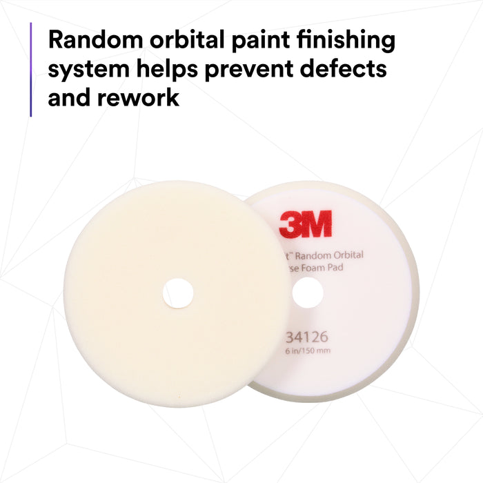 3M Perfect-It Random Orbital Foam Compounding Pad, 34126 - 6" White Foam (2 pack)
