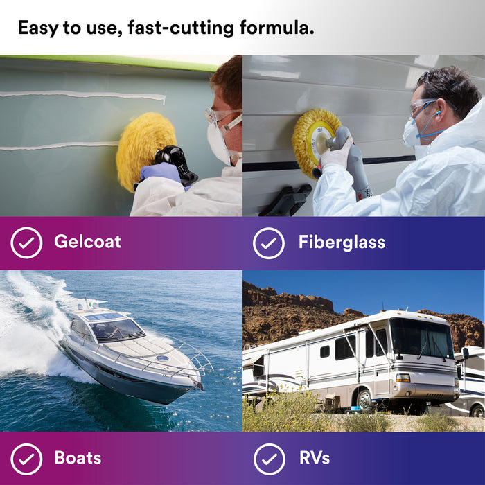 3M Perfect-It Gelcoat Light Cutting Polish + Wax, 36110 - 32 oz.