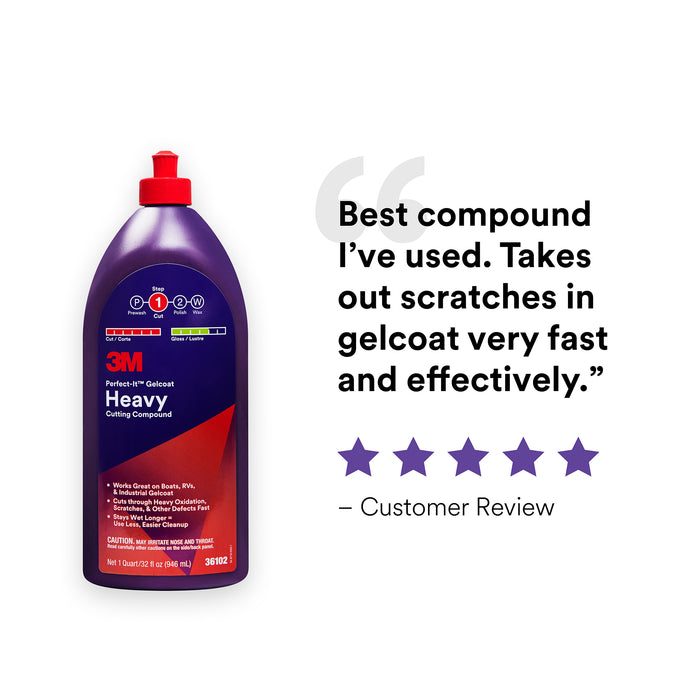 3M Perfect-It Gelcoat Heavy Cutting Compound, 36102 - 32 oz.
