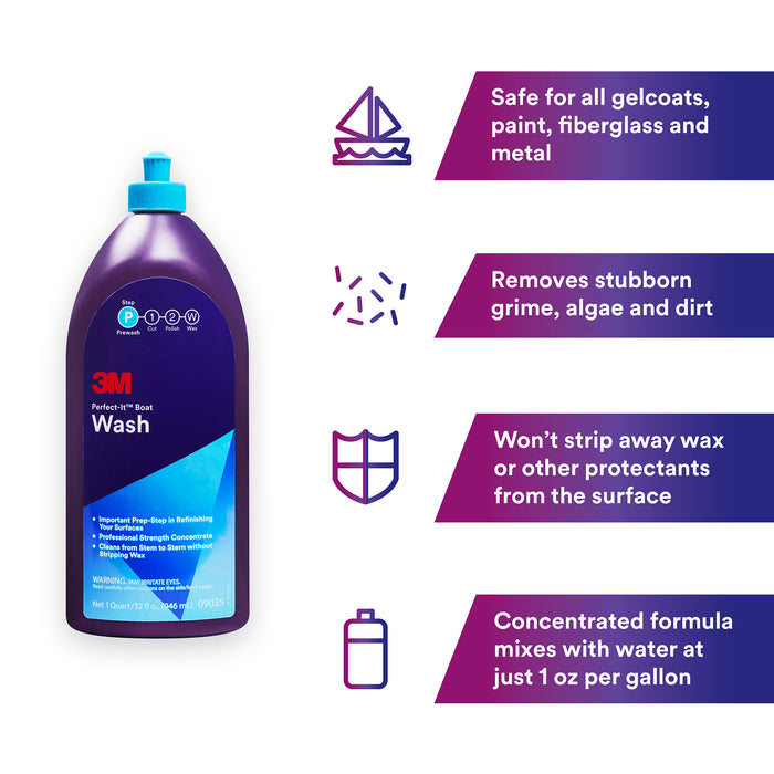3M Perfect-It Boat Wash, 09035 - 32 oz.