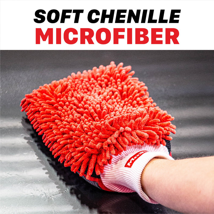 MaxShine Detailing Clay Mitt - Red Chenille