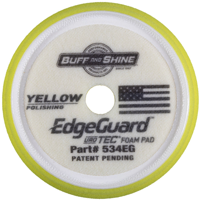 Buff and Shine EdgeGuard Foam Polishing Pad - 5", Yellow