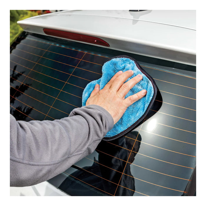 Griot's Garage PFM Dual Weave Glass Towels - 9" x 9", Blue (4 pack)