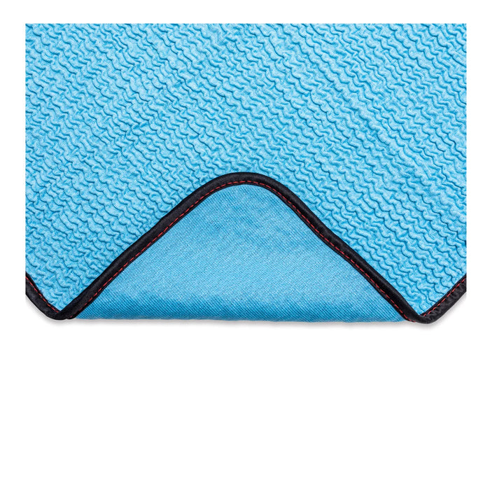 Griot's Garage PFM Crinkle Glass Towels - 16" x 16", Blue (3 pack)