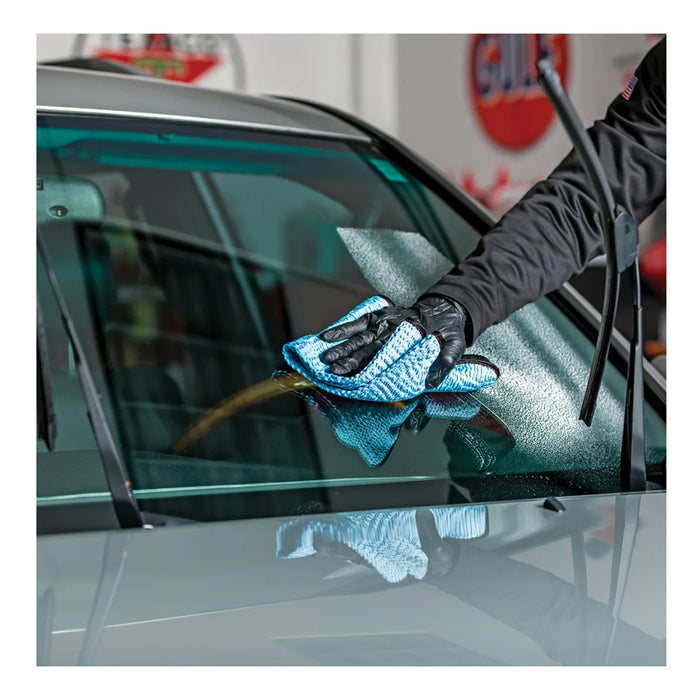 Griot's Garage PFM Crinkle Glass Towels - 16" x 16", Blue (3 pack)