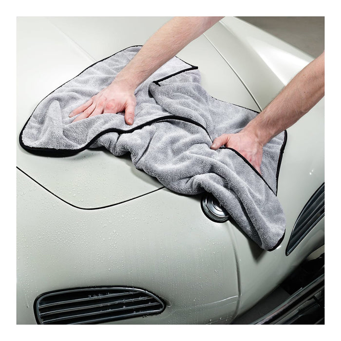 Griot's Garage PFM Terry Weave Drying Towel - 25" x 35", Gray/Black Edge