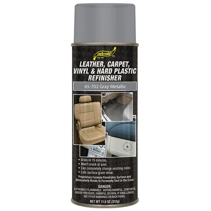 SM Arnold Leather, Vinyl & Hard Plastic Refinisher, 65-702 - Gray Metallic