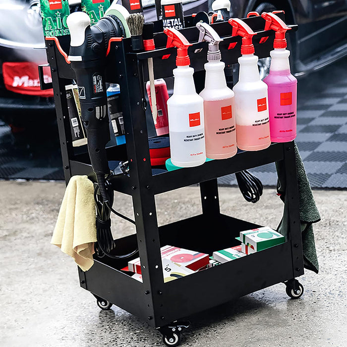 MaxShine Rolling Detailing Cart - Coated Steel