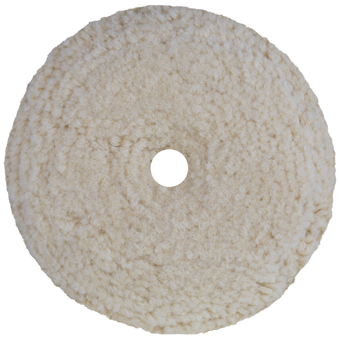 Buff and Shine Wool Compounding Pad with Bolt On Hub Backing - 6"