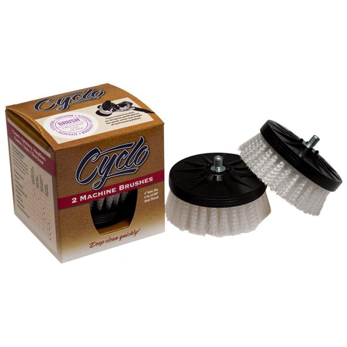 Cyclo Standard Carpet Brush - 4", White (2 pack)