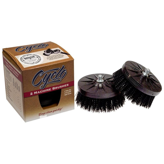 Cyclo Stiff Scrub Brush - 4", Black (2 pack)