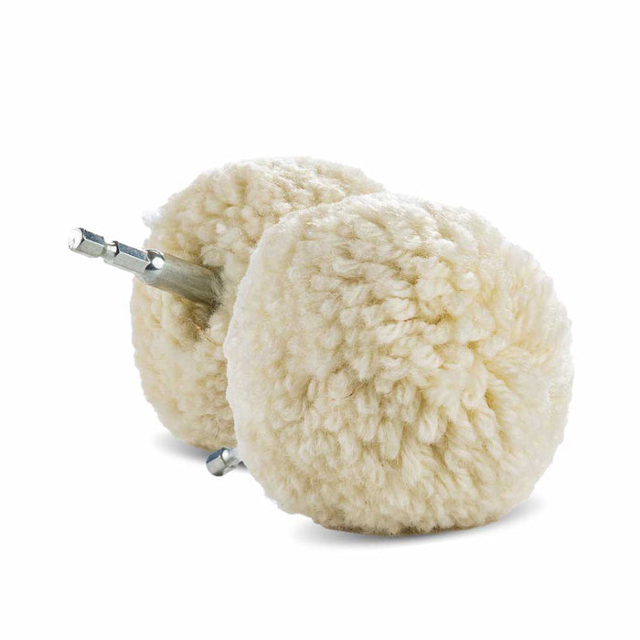Lake Country Wool Polishing Ball with Drill Chuck - 3 inch