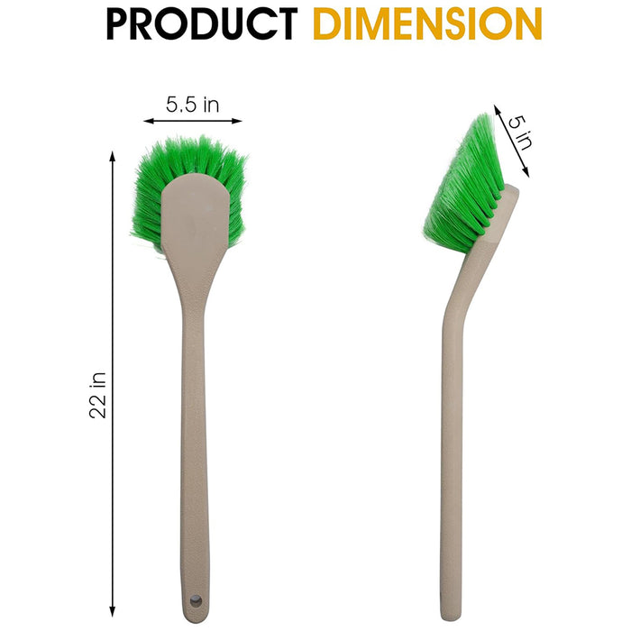 SM Arnold Angled Head Soft Body Brush w/ Green Polystyrene Bristles - 20"