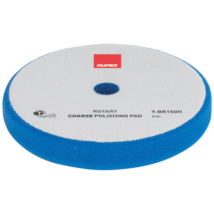 RUPES Rotary Coarse Foam Polishing Pad, 9.BR150H - 5.25", Blue