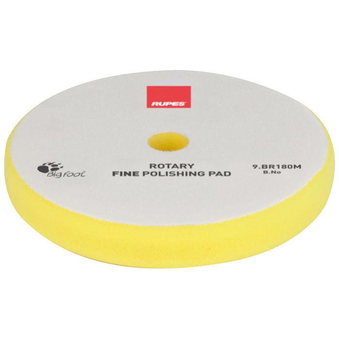 RUPES Rotary Fine Foam Polishing Pad, 9.BR180M - 6.25", Yellow