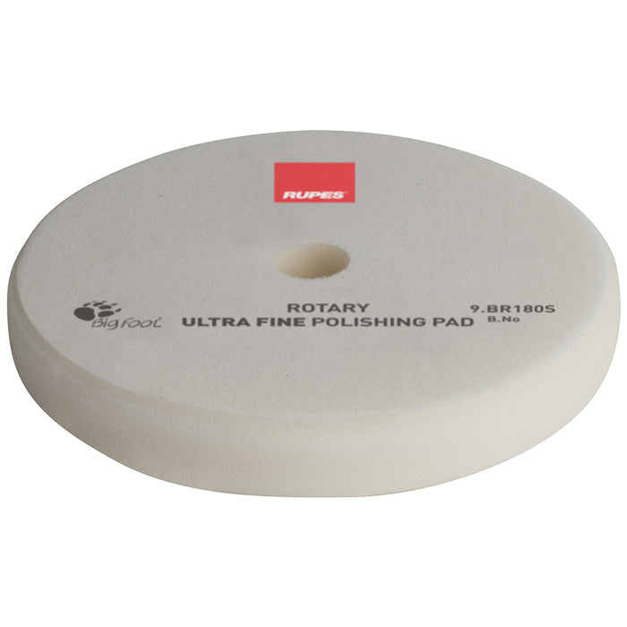 RUPES Rotary Ultra-Fine Foam Polishing Pad, 9.BR180S - 6.25", White