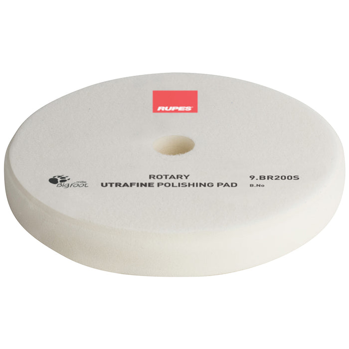 RUPES Rotary Ultra-Fine Foam Polishing Pad, 9.BR200S - 7", White